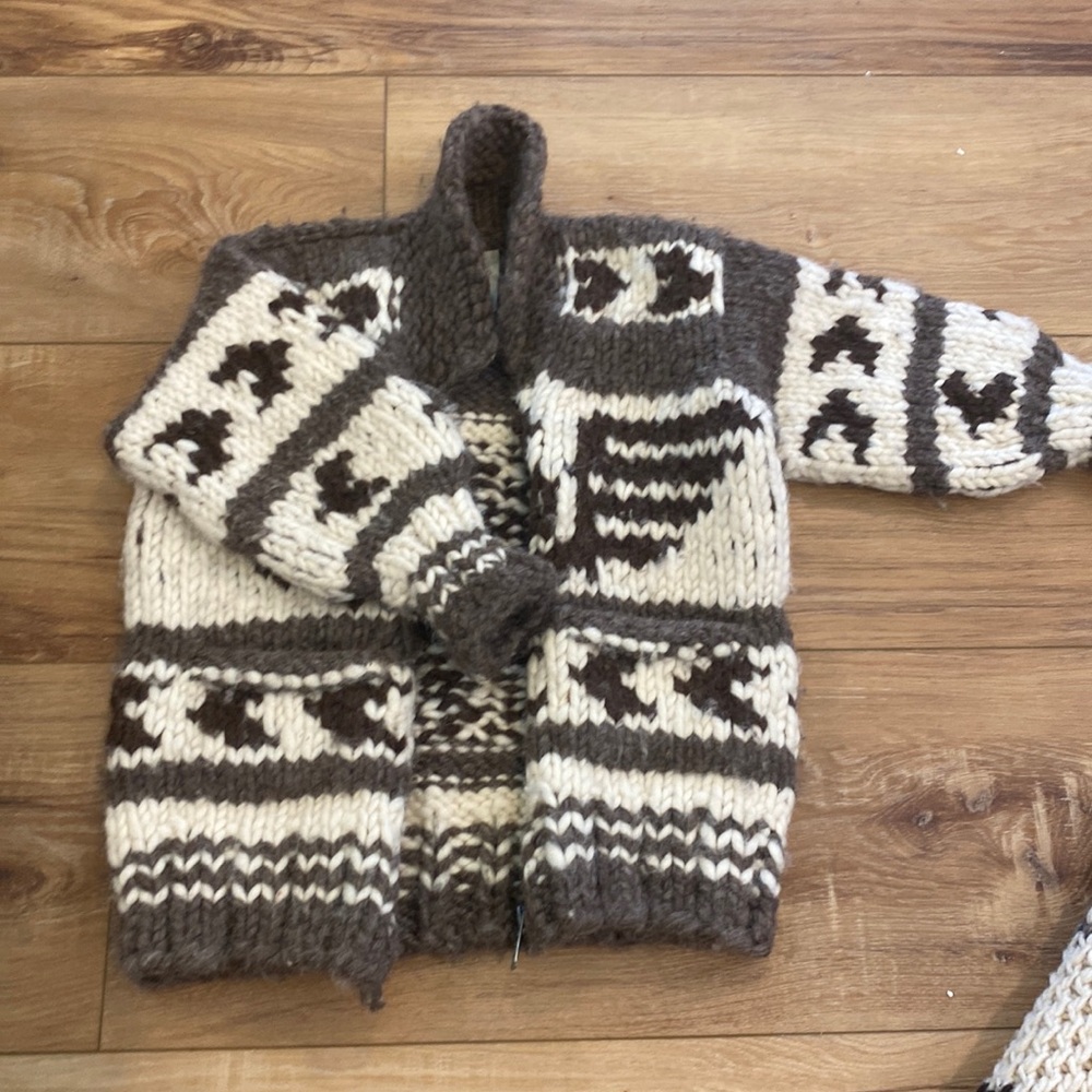 Genuine cowichan Indian kids sweater